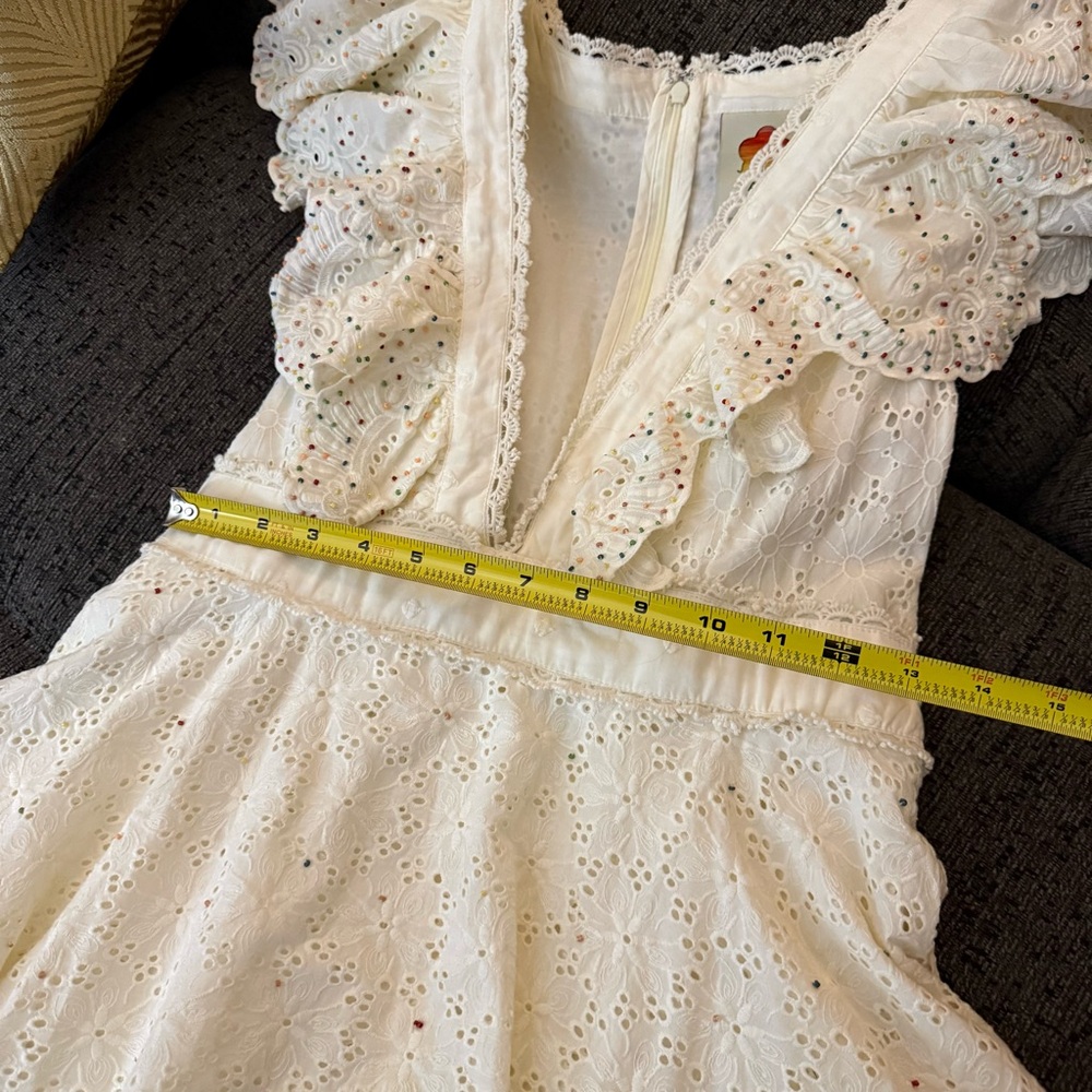 Farm Rio Eyelet Patch Beaded Mini Dress Size Small Retail $375
Amazing Condition - Picture 10 of 16